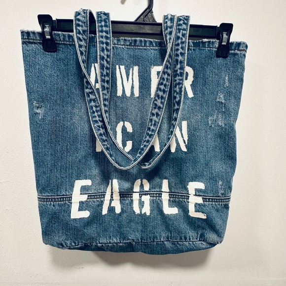 American Eagle Outfitters Handbags - American Eagle Outfitters Blue Denim Tote